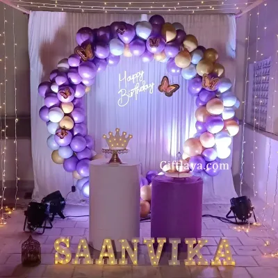 Surprise Terrace Birthday Decoration for Girls