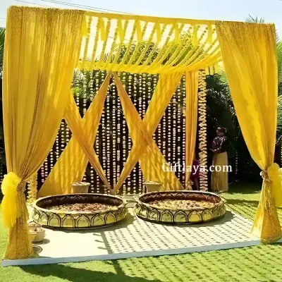 Flower Backdrop Decoration for Haldi