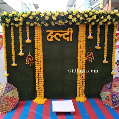 Floral Arc Haldi Decoration