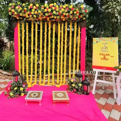Elegant Haldi Decoration