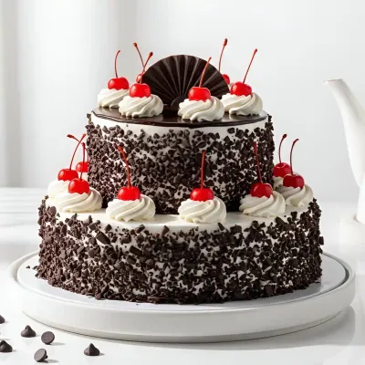2 Tier Black Forest Cake