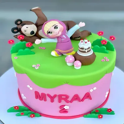 Masha and Bear Theme Cake