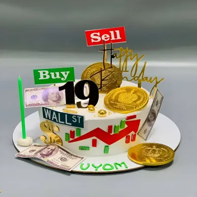 Share Market Theme Cake