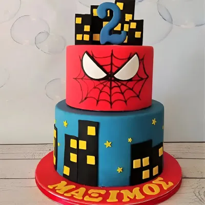 Spiderman Birthday Theme Cake for Kids