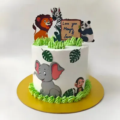  Jungle Theme Cake For Girls