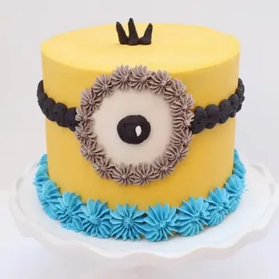 One Eye Minion Theme Cake