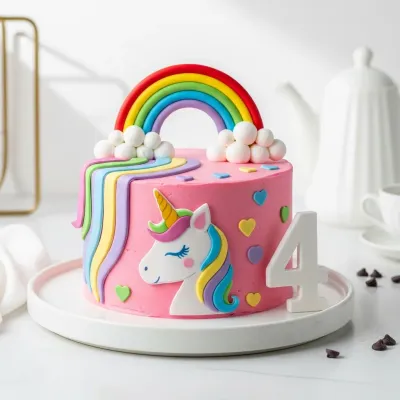 Pink Unicorn Cake