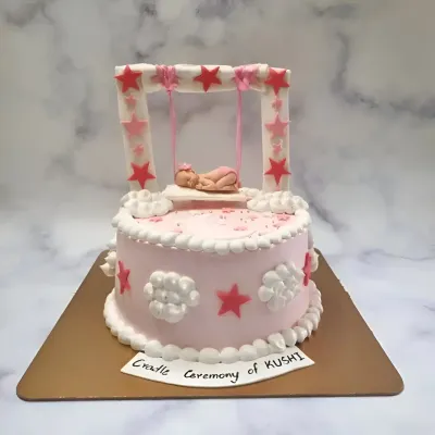 Cradle Ceremony Cake for Girl