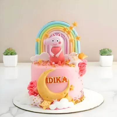 Peppa Pig Rainbow Cake