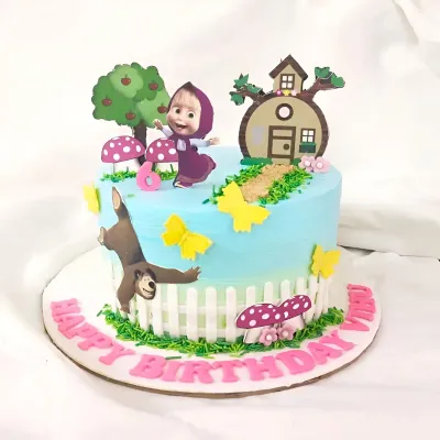 Masha and Bear Birthday Cake