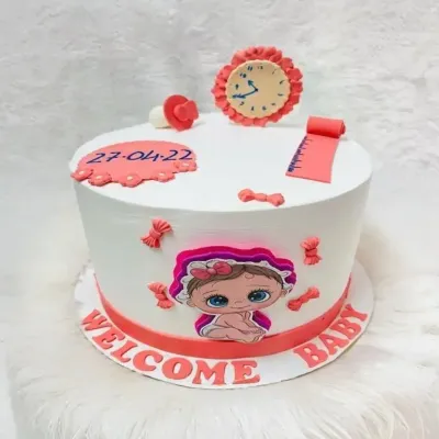 New Born Baby Cake For Girl