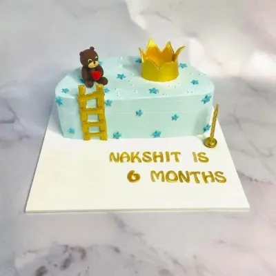 Crown Half Cake for Boys