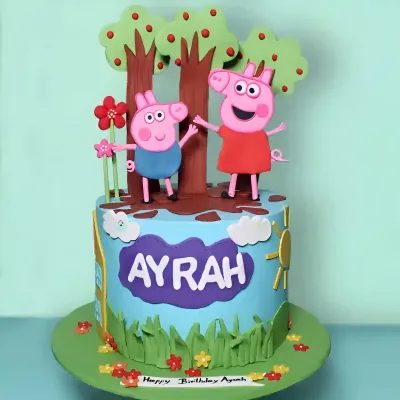 Peppa Pig Fondant Cake