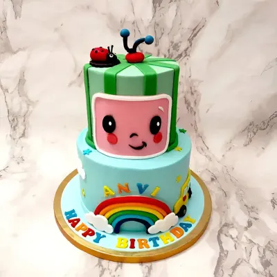 Rainbow and Cocomelon Cake