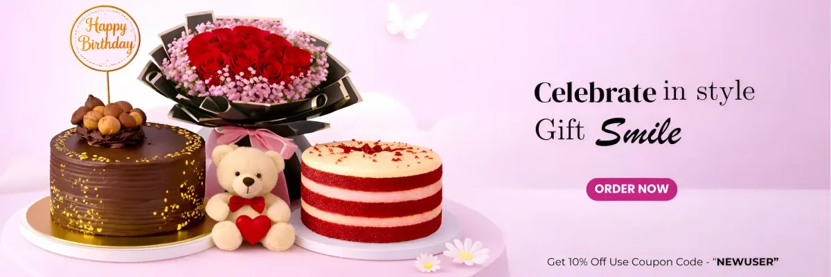 cake ,bouquet combo offer