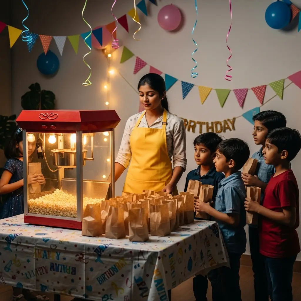 Pop Corn Stall for Kids Birthday Party