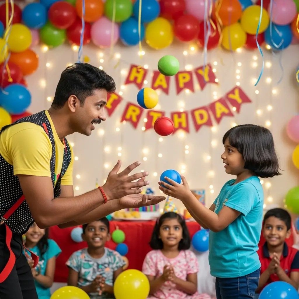 Juggling Artist for Kids Birthday Party