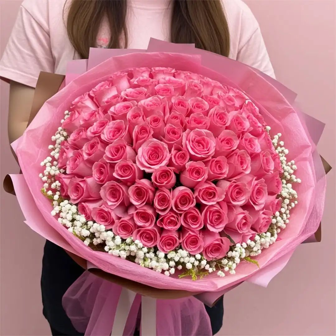 Pure Love Pink Roses Flower Gift