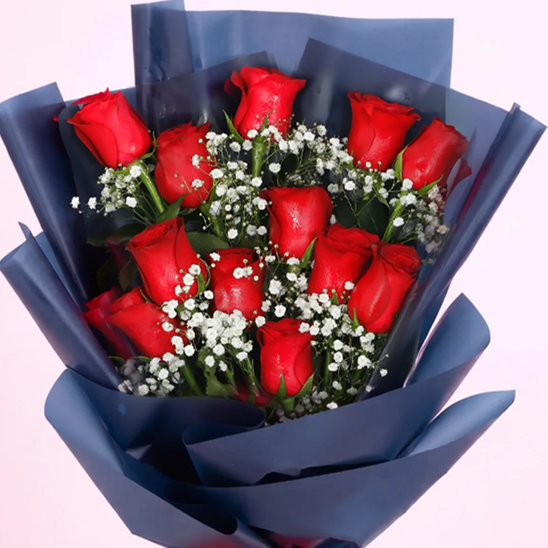 Forever Love 12 Red Roses Bouquet