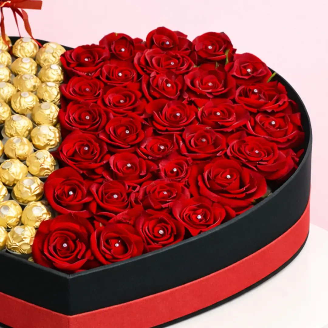 Red Roses & Ferrero Rocher Gift