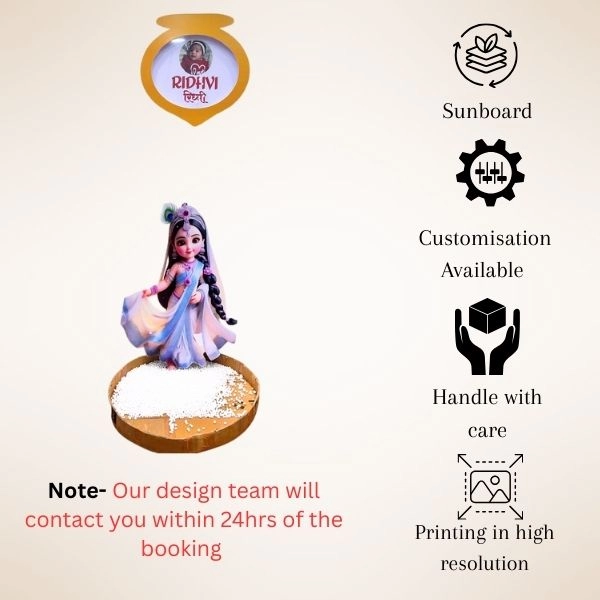 Cute Radha Ji Baby Name Reveal Board