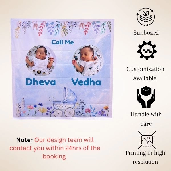 Baby Twins Flex Name Board