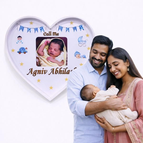 Heart Shape Baby Name Reveal Board