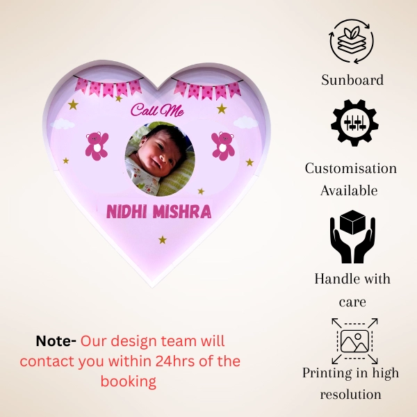 Cute Baby Girl Name Reveal Board