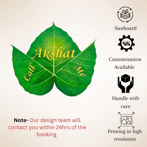 Cute Leaf Baby Name Board