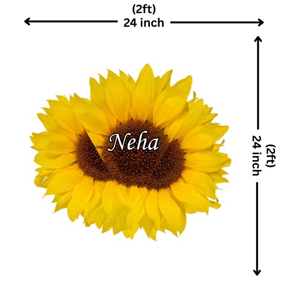 Cute Sunflower Shape Baby Name Board — photo 2