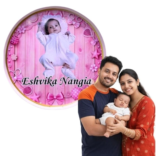 Customizd Round Board for Name Reveal