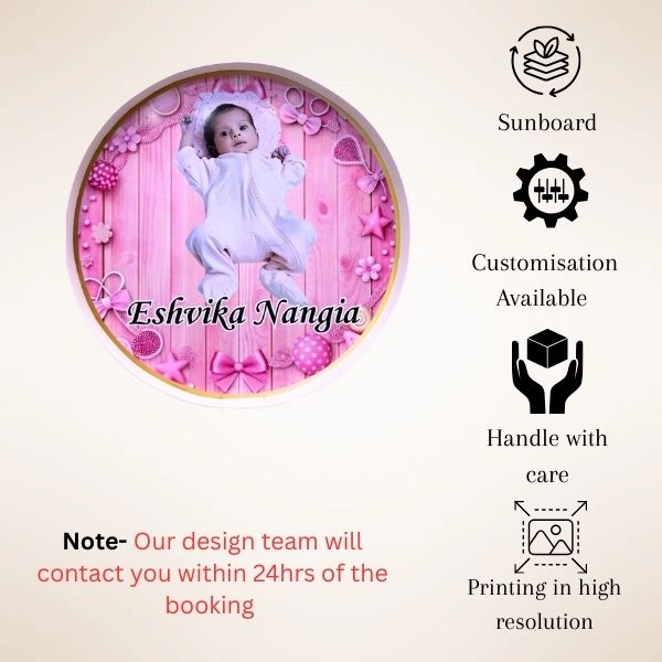 Customizd Round Board for Name Reveal