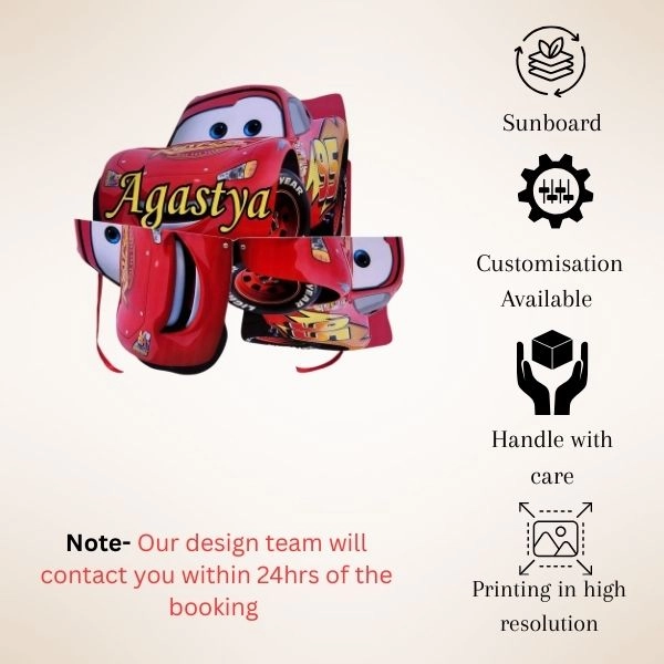 Car Theme Name Board for Boys