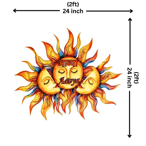 Sun Shape Name Board for Newborn