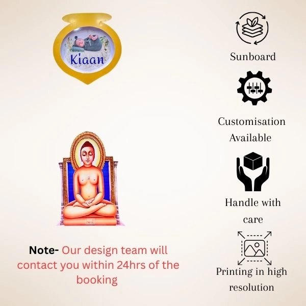 Lord Buddha Theme Name Reveal Board 