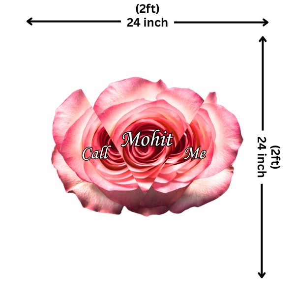 Pretty Rose Flower Name Reveal Board — photo 2