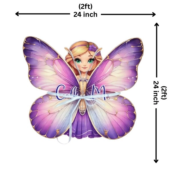Butterfly Theme Name Board for Baby Girls — photo 2