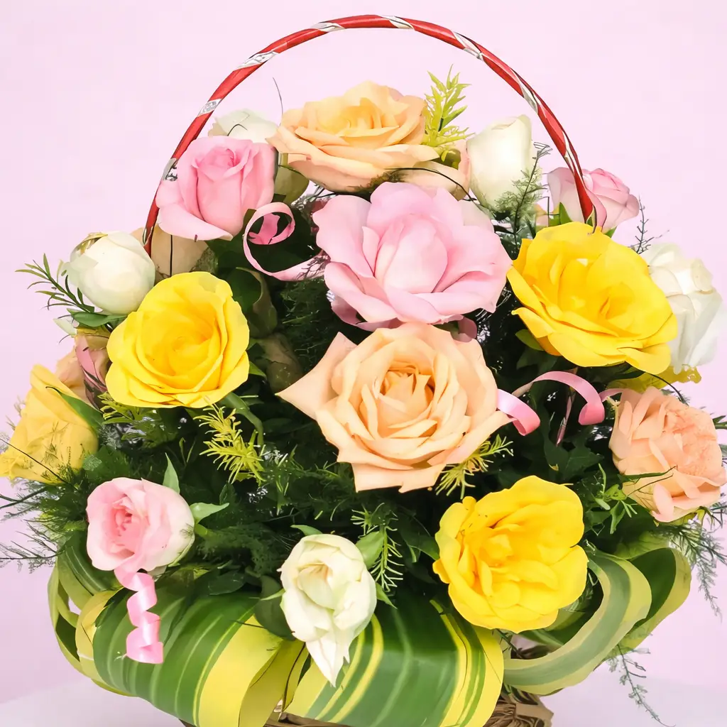 Majestic Roses Basket Arrangements