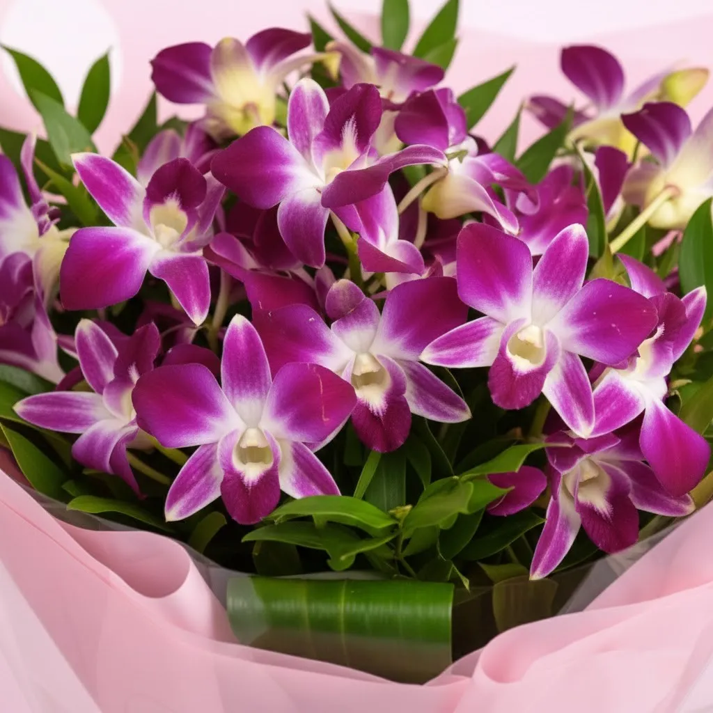 Elegant Purple Orchids Bouquet