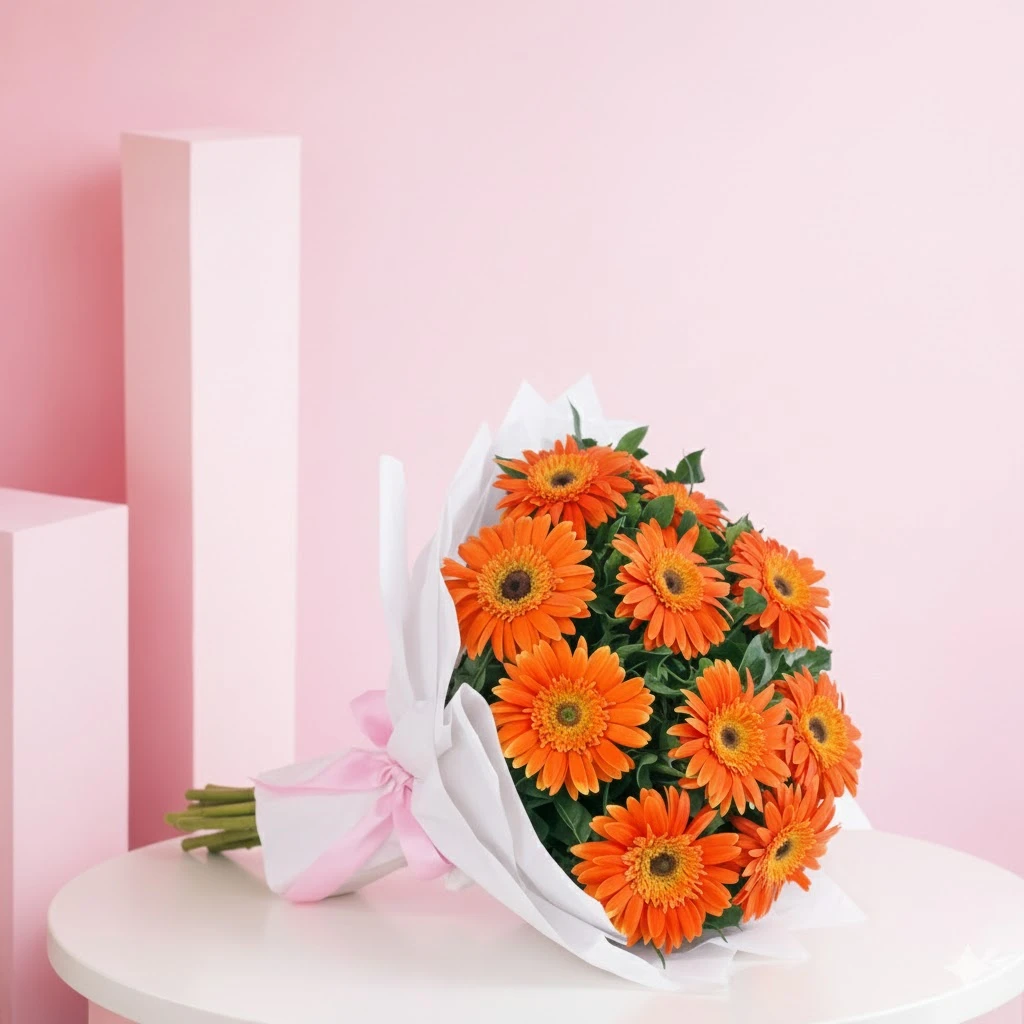 Dazzling Orange Gerberas
