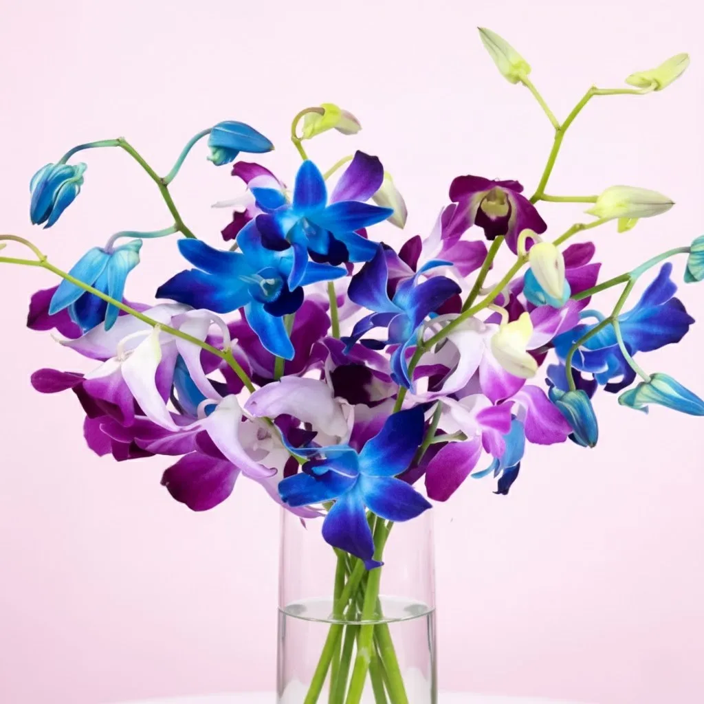 Blooms in a Cylindrical Vase