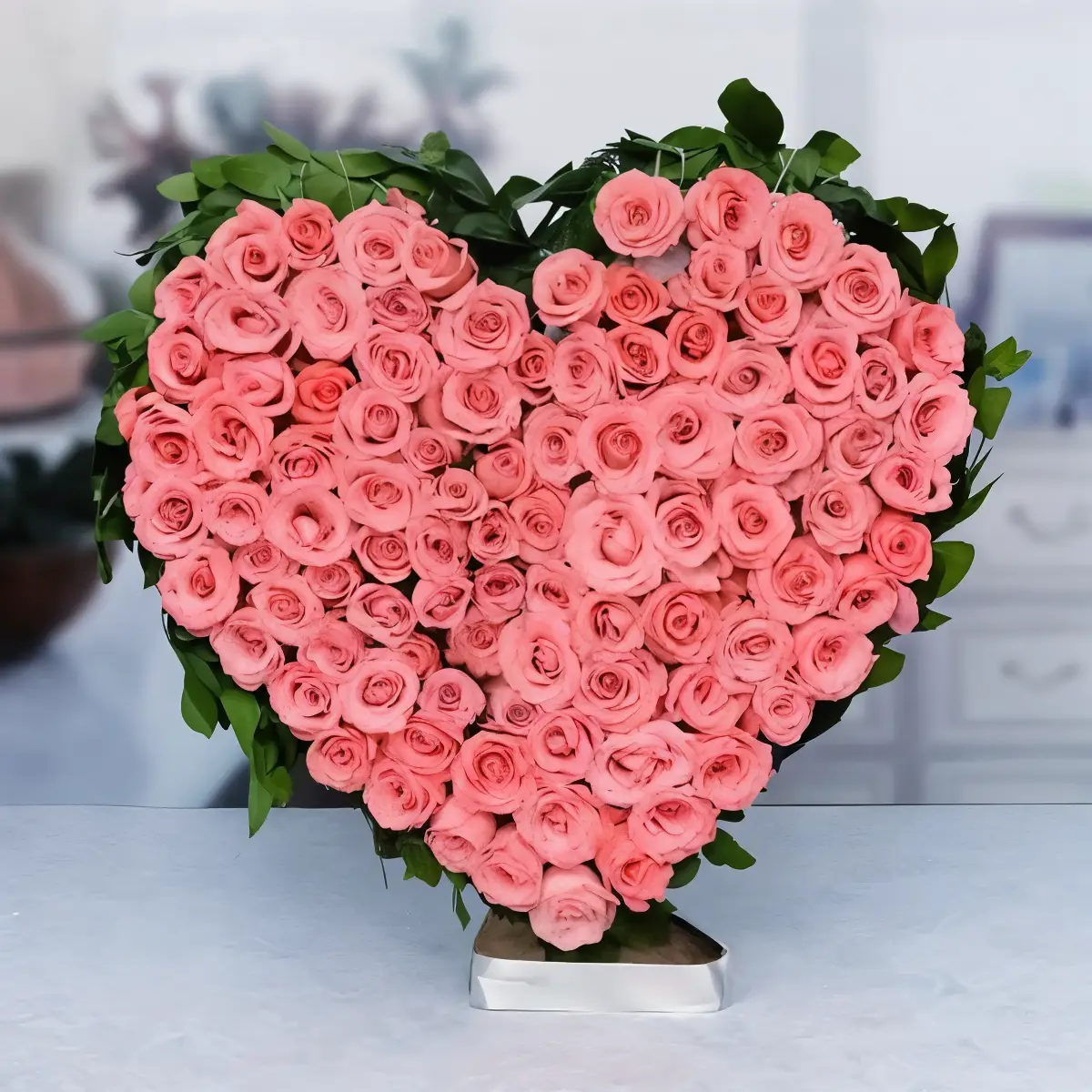 Heart of Pink Roses