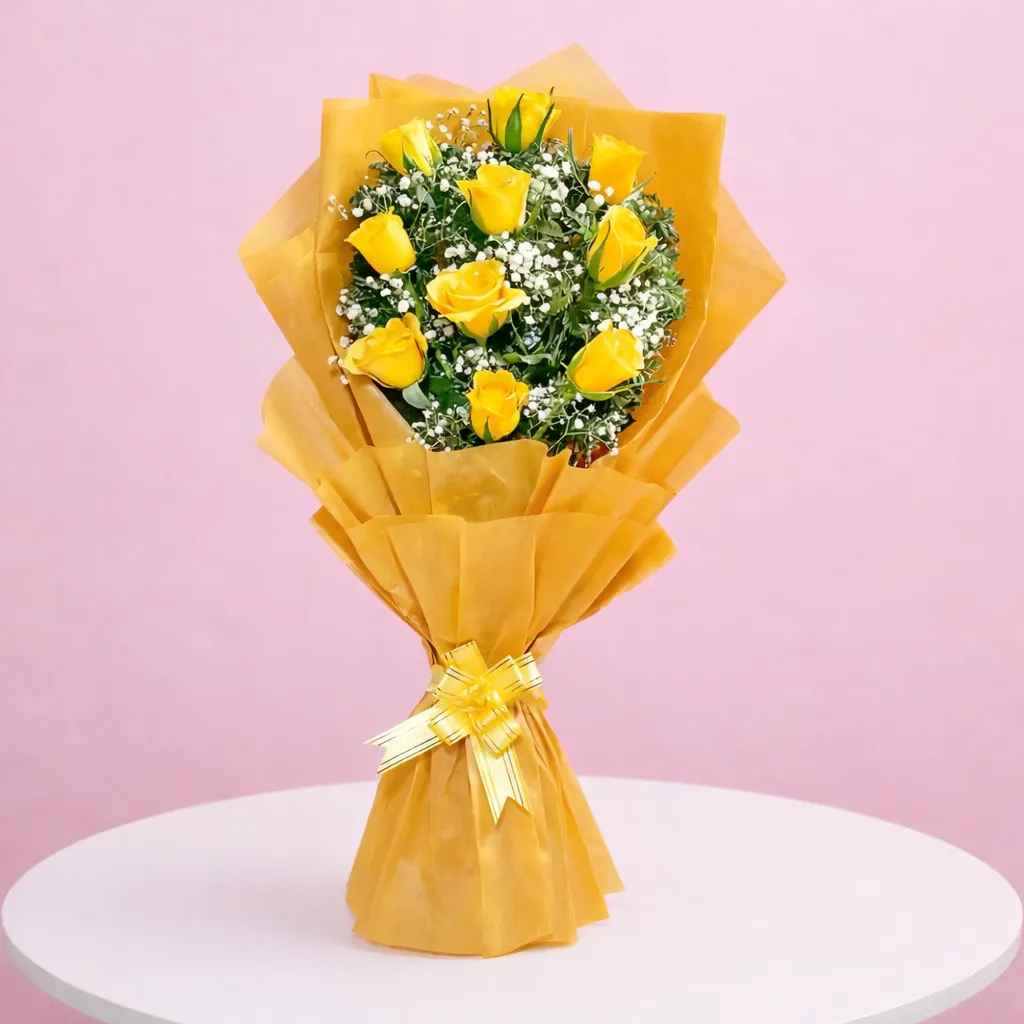 Radiant Rose Bouquet with Tempting Cake — photo 3
