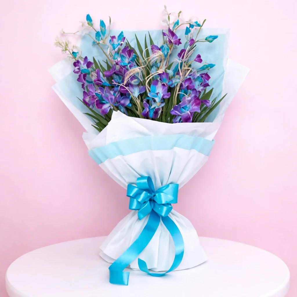 Beautiful Blue & Purple Orchids