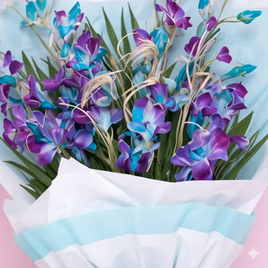 Beautiful Blue & Purple Orchids