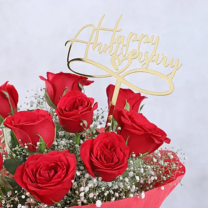 Beautiful anniversary rose bouquet delivery in Ghaziabad