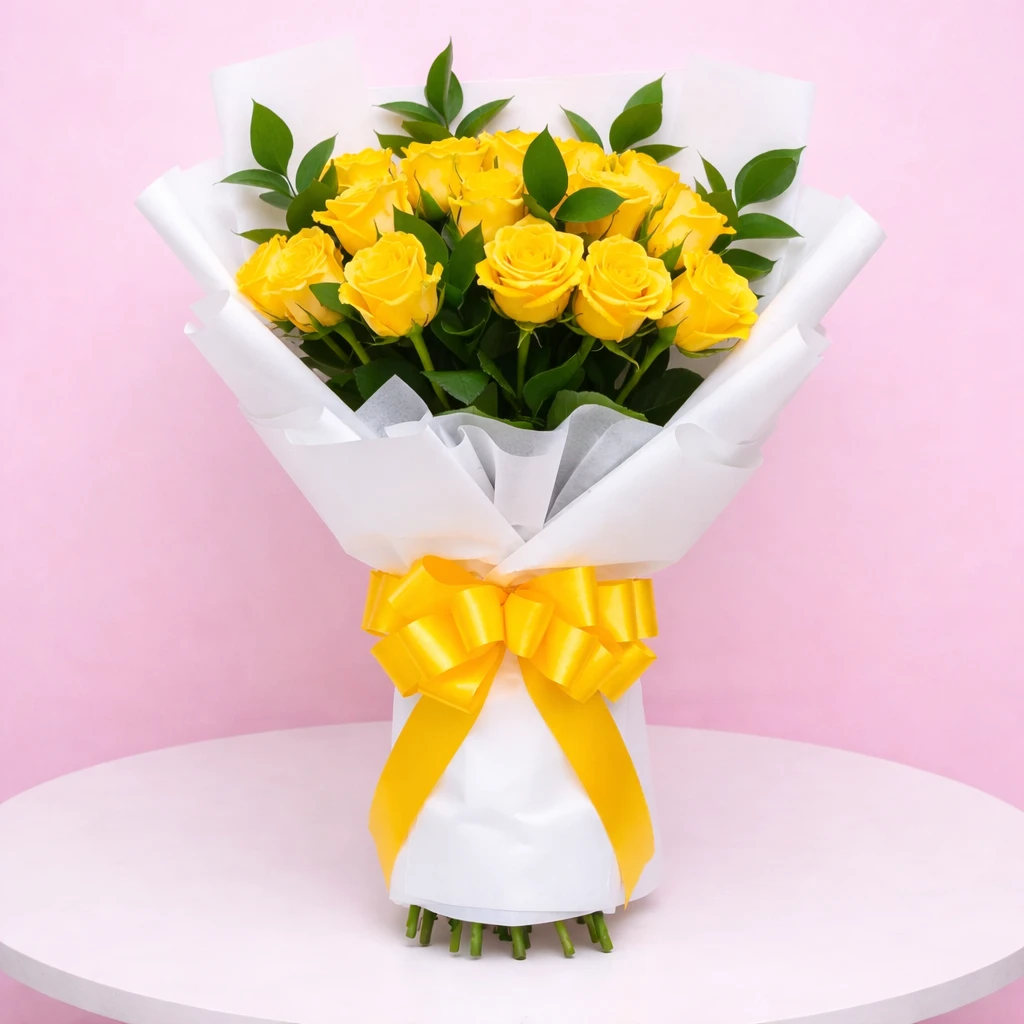 Friendship Day Yellow Rose Bouquet