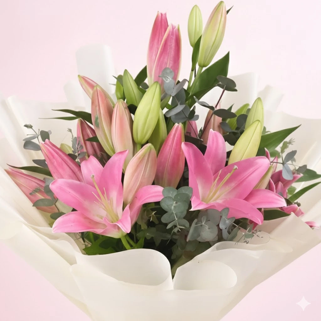 Pretty Pink Lily Bouquet