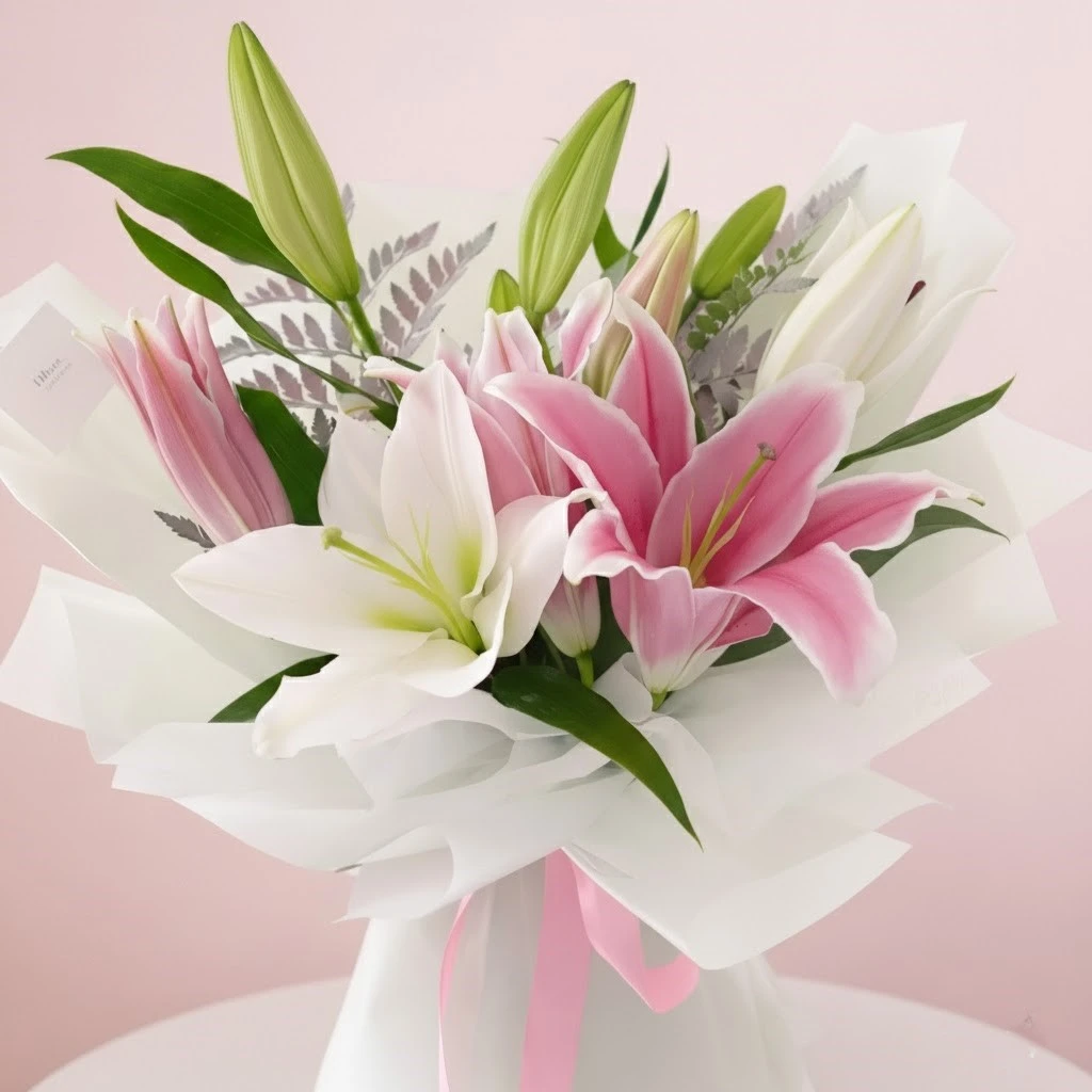 Vibrant Romance in Lily Bouquet