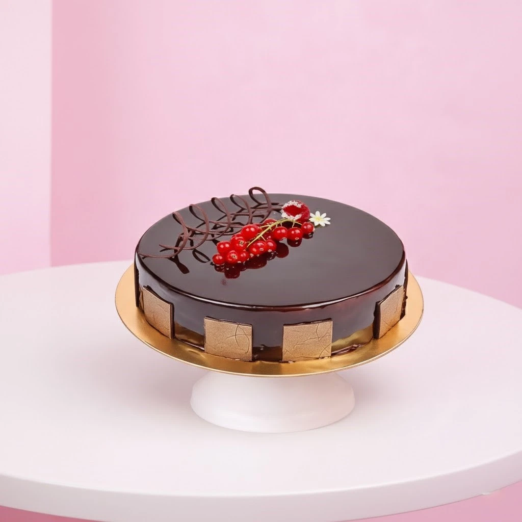 Yellow Gerbera Bunch with Sweet Cake